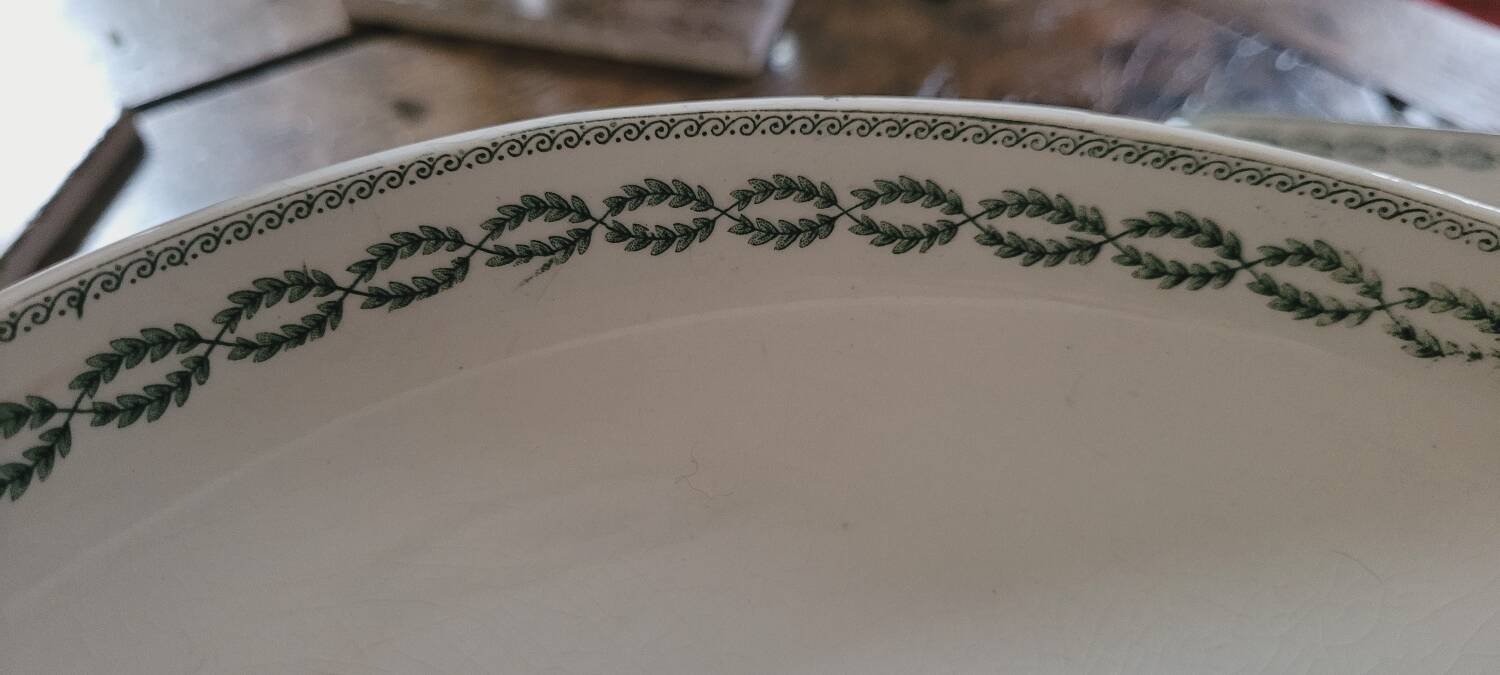 Sarreguemines iron earth compote dish