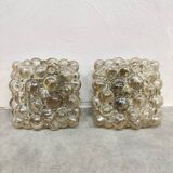 Pair of vintage bubble glass wall ceiling scones Helena Tynell