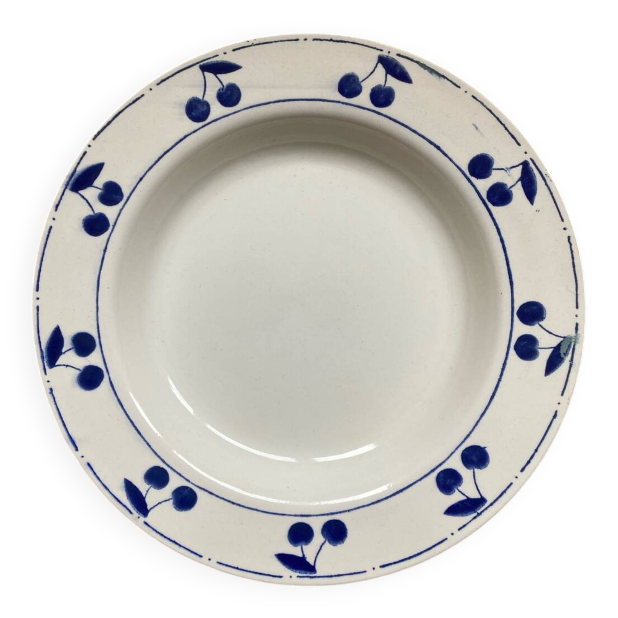 Fruit bowl decorated with blue cherries