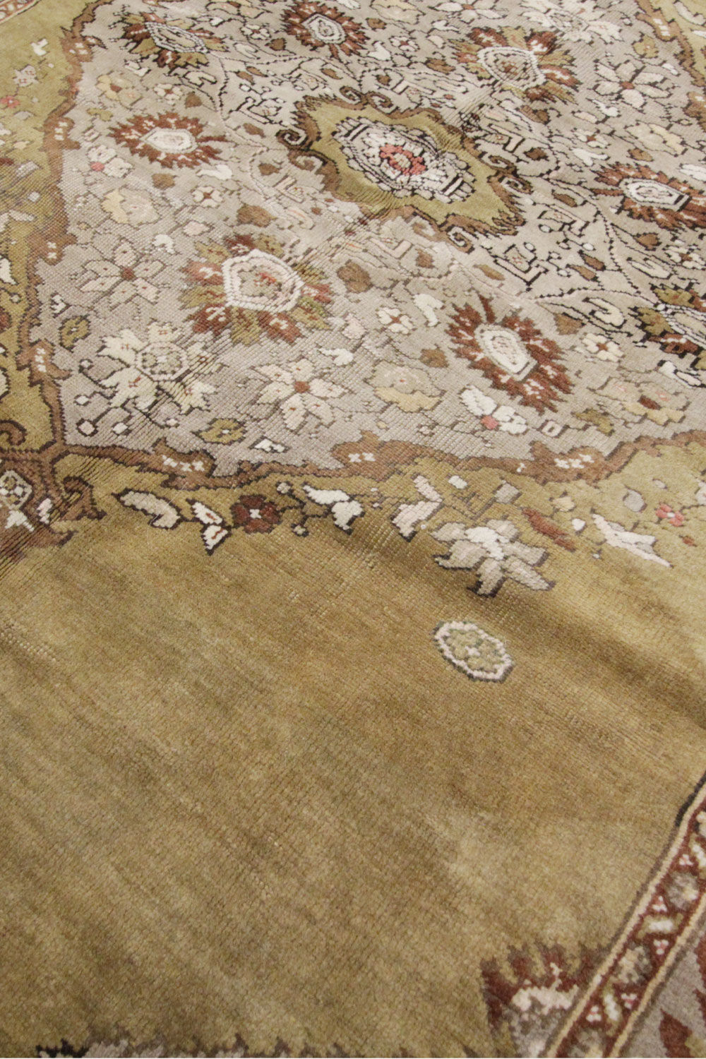 Antique anatolian turkish carpet handwoven wool rug