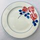 4 assiettes vintage fleurs rose rouge HBCM