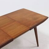 Extendable Teak Dining Table by Louis van Teeffelen for WeBe 1950s