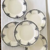 Flat ironstone plates bft 19th century