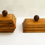 Pair of modernist wooden boxes