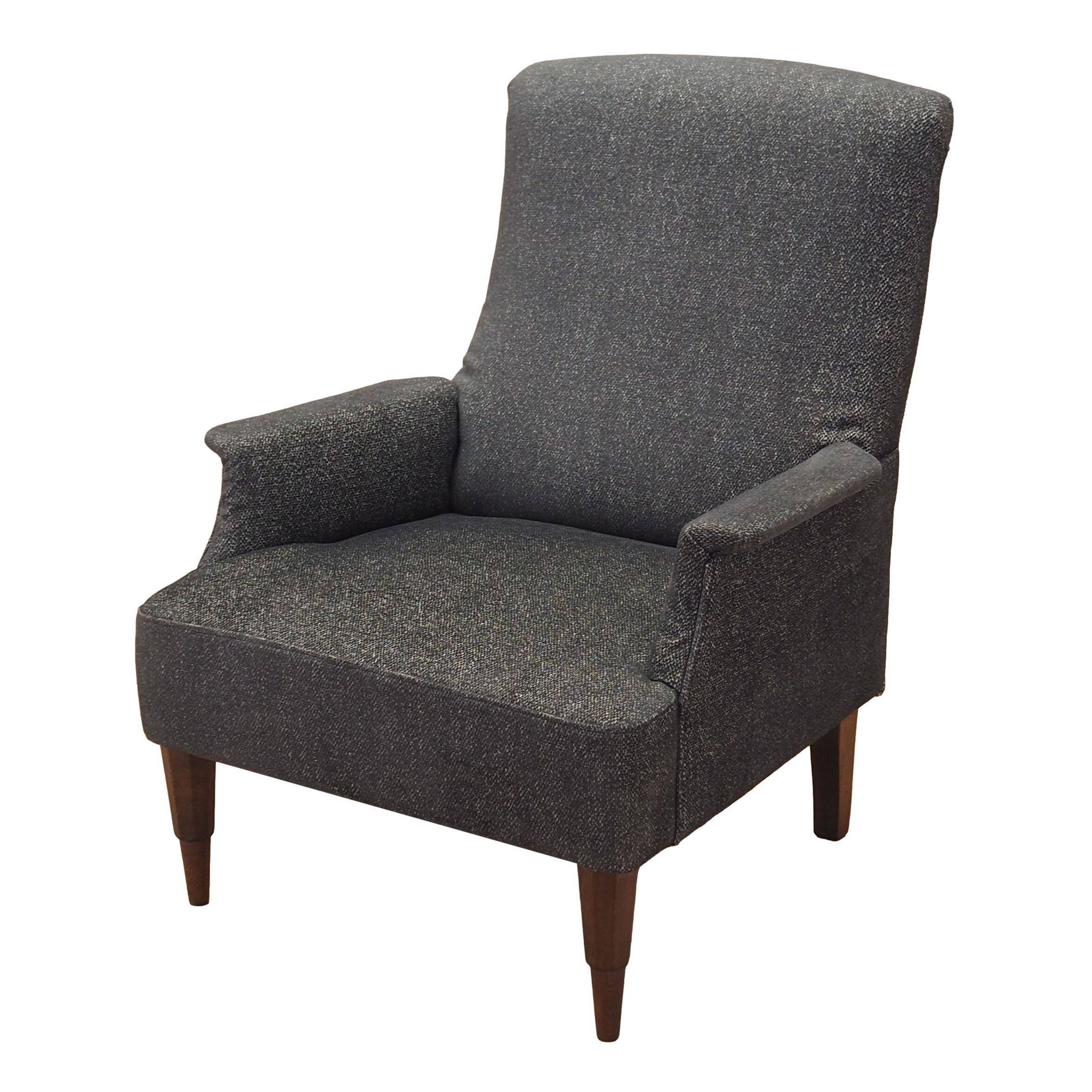 Grey armchair, Italian design, 1970s, production: Italy