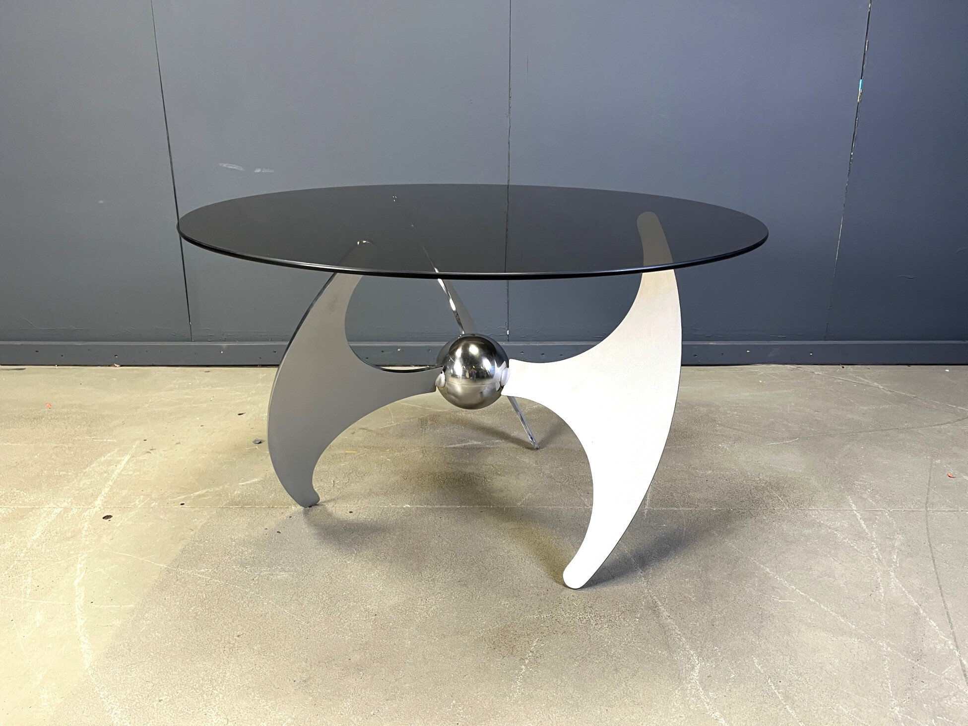 Luciano Campanini “Helix” adjustable dining or coffee table, 1970s