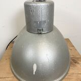 Oval industrial polish factory pendant lamp from mesko, 1970s