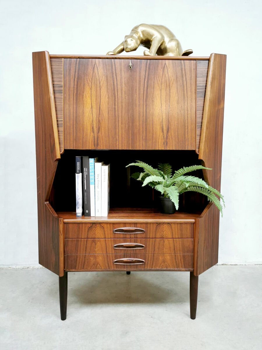 Midcentury design corner cabinet bar ‘rosewood delight’