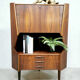 Midcentury design corner cabinet bar ‘rosewood delight’