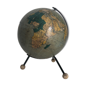 Earth globe tripod 31cm vintage Taride