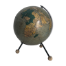 Earth globe tripod 31cm vintage Taride