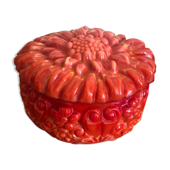 Coral opaline flower box