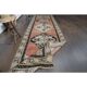 Orange Handmade Wool Turkish Vintage Oushak Runner Rug 94x324