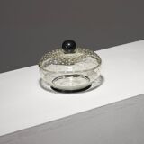 Yellow spotted glass sugar bowl, 1930s