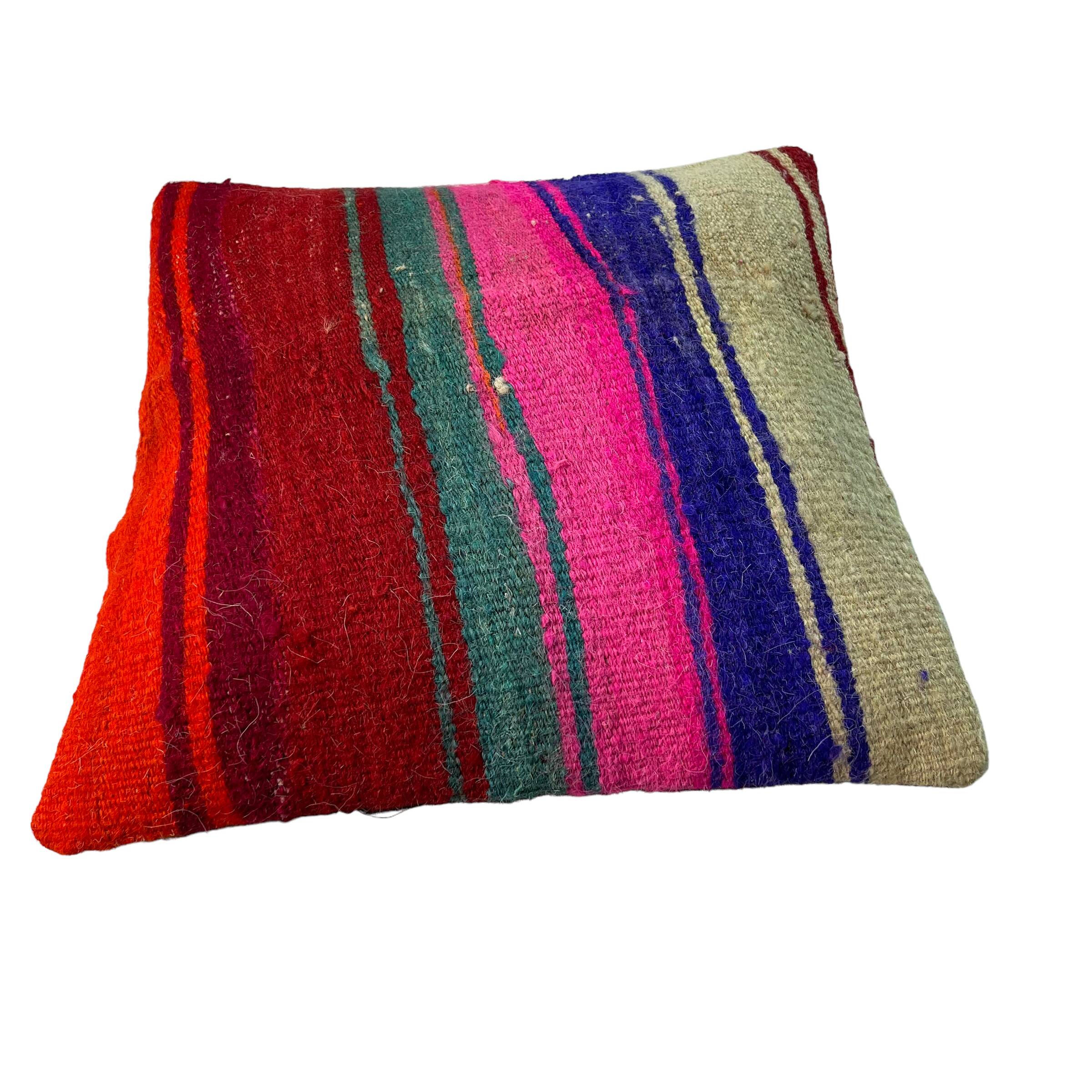 Housse de coussin kilim turc vintage, 40 x 40 cm