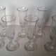 8 crystal Champagne flutes from Baccarat Saint Louis, 19th century.