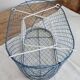 Large vintage blue wire basket