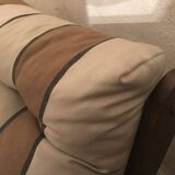 Vintage fireside chair and pouf circa 1980