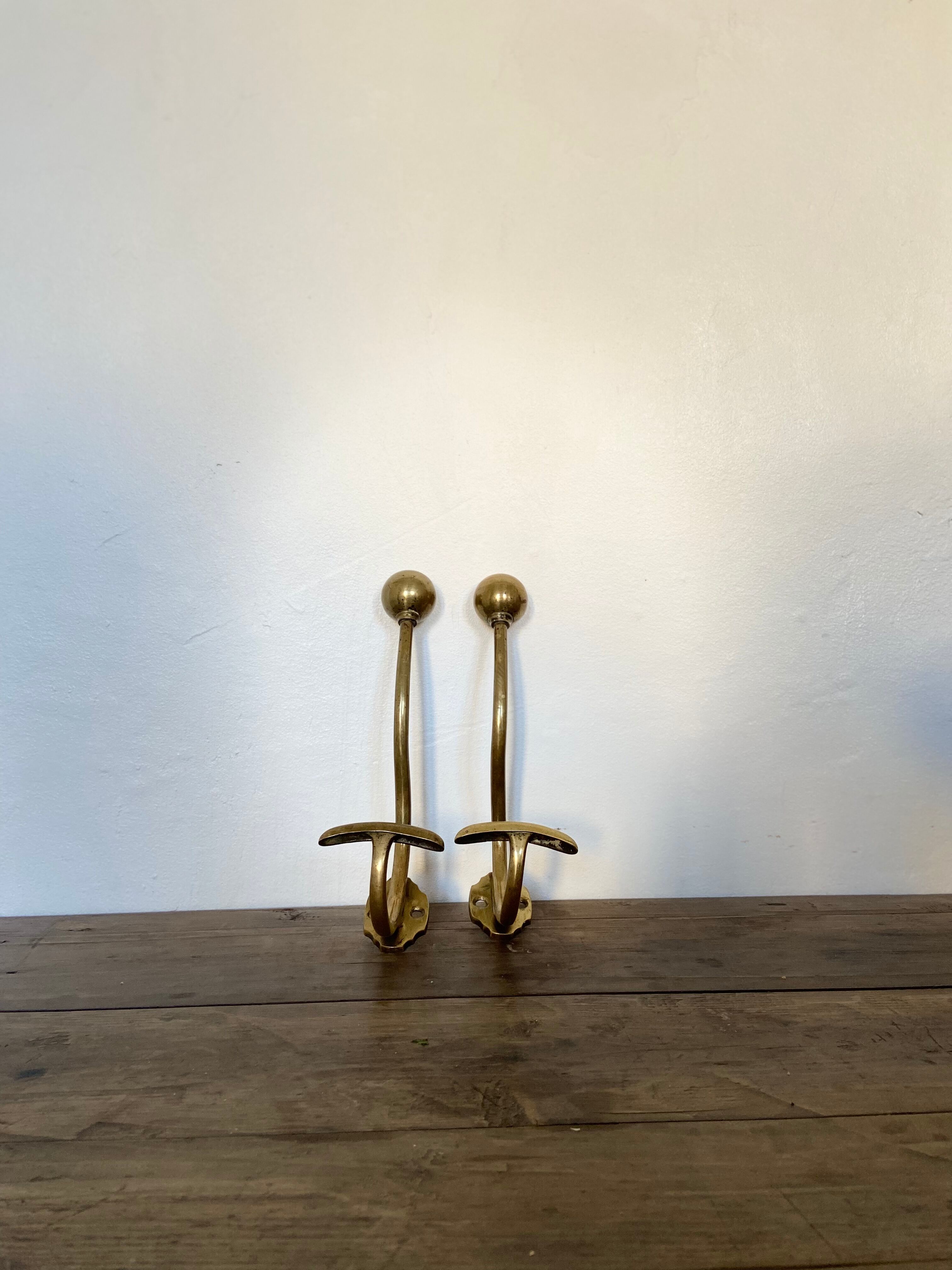 Old brass hooks