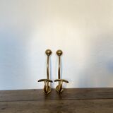 Old brass hooks