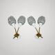 Pair of design wall lights 50s 60s lotus flower shape? Arlus? Lamp light.