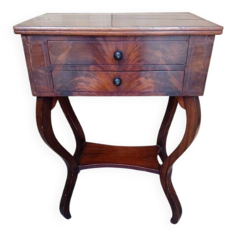 Work table - In mahogany and mahogany veneer - 19th century