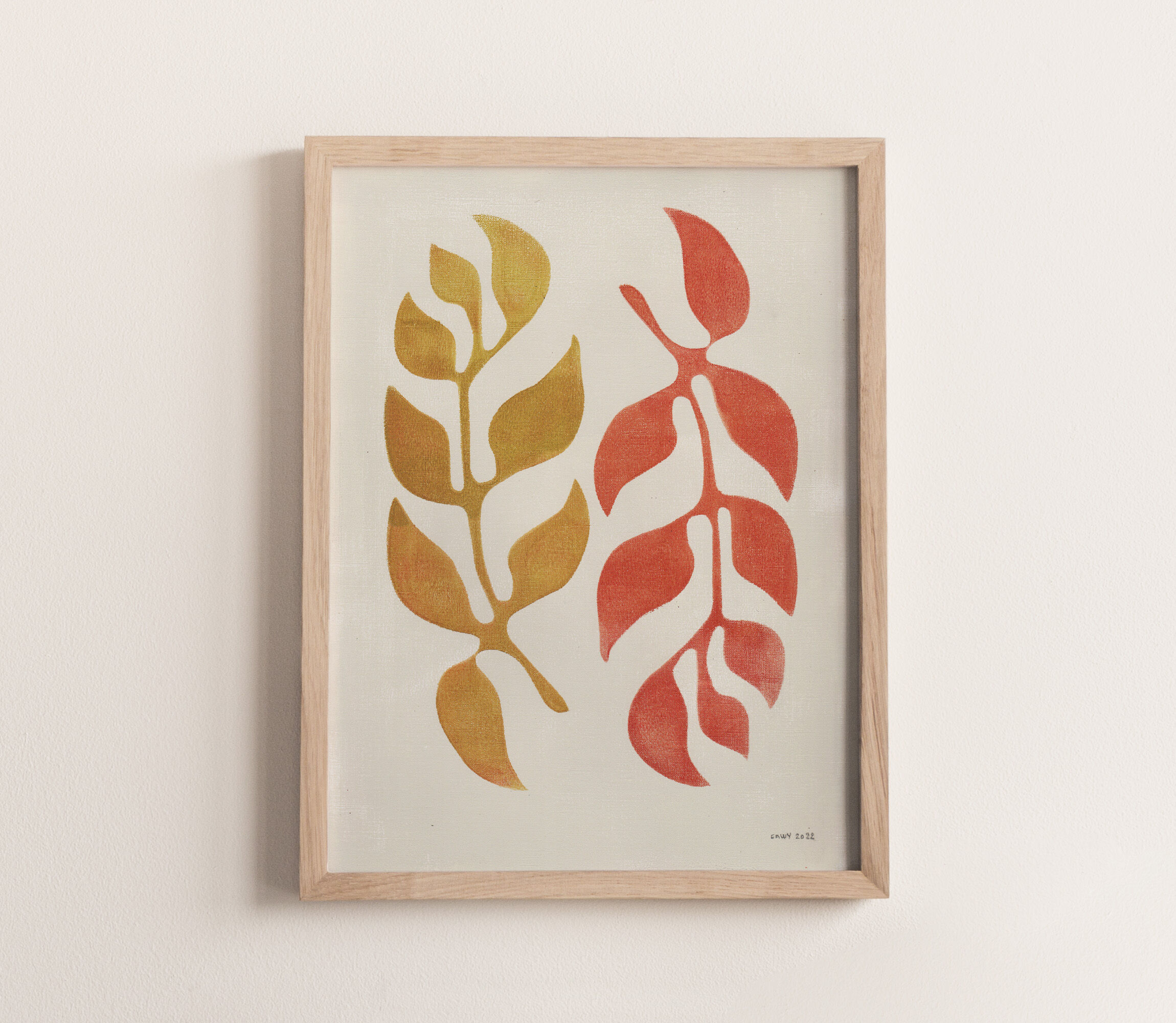 Painting on paper • M752 • signed Eawy