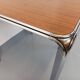 Pierre Paulin vintage square dining table in rosewood and metal