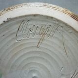 Légumier, pot couvert céramique émaillée d'art, années 70, signature à identifier