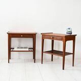 Pair of mid-century Scandinavian mahogany nightstands