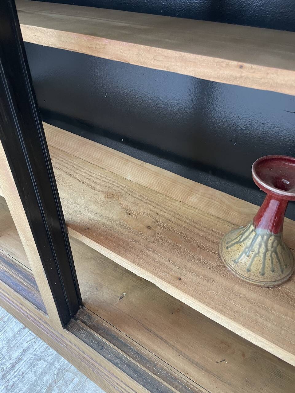 Oak sideboard with glass doors