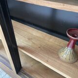 Enfilade meuble de métier chêne portes vitrées