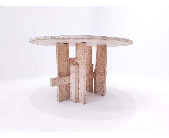 Mid Century Modern Travertine Dining Table Selency Mid Century Modern Travertine Dining, Mid Century Modern Travertine Coffee Table