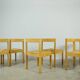 Chaises de salle à manger vintage en chêne et osier dutch design, gerard geytenbeek, années 1960