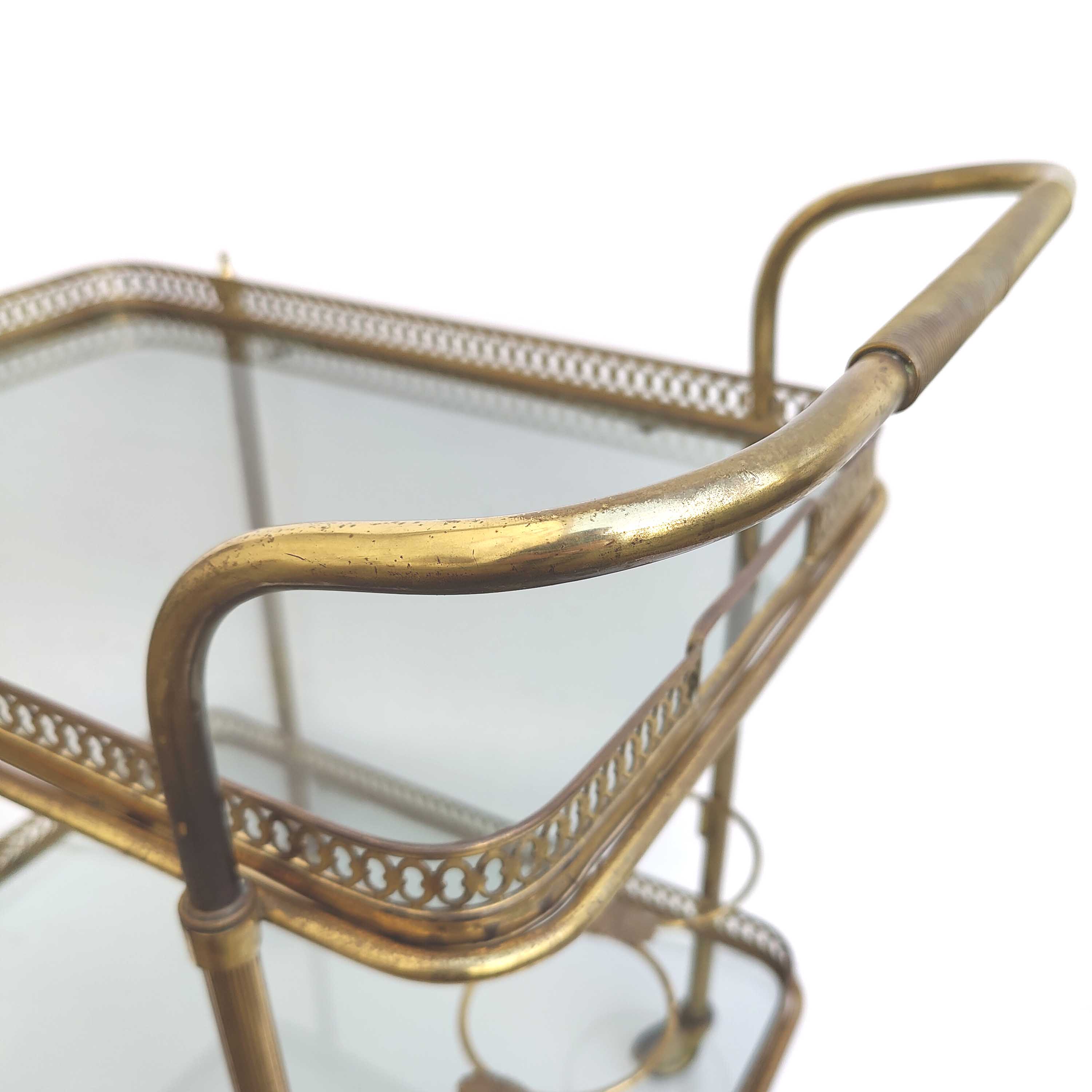 Brass and glass golden bar