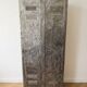 Patinated metal industrial-style locker cabinet