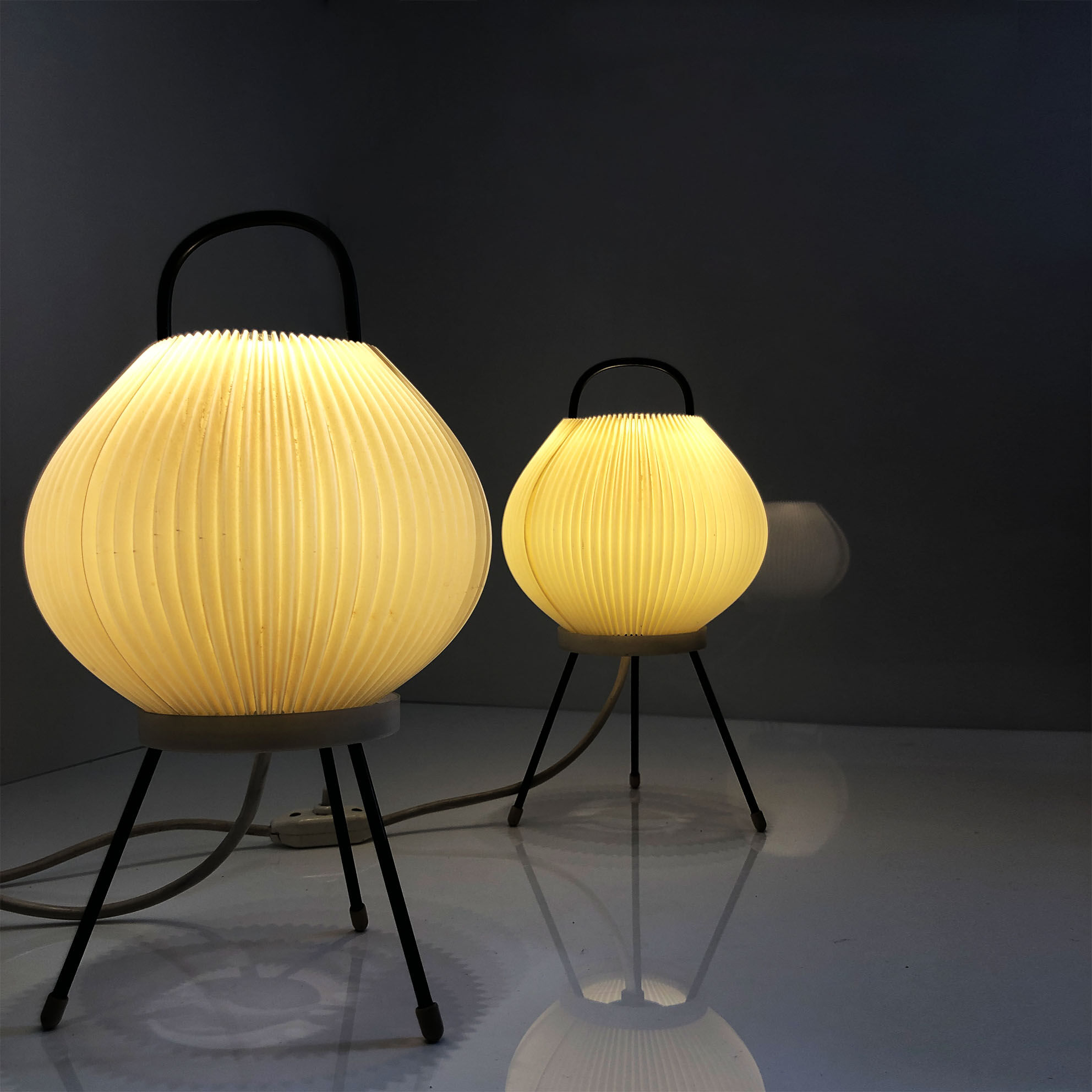 Pair of Rispal table lamps, 50s