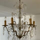 Girandole chandelier with crystal drops from the 60s and 70s