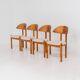 Dining set in pine with 4 chairs by Vamdrup