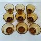 Vintage amber pressed glass glasses