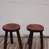 Pair of brutalist stools
