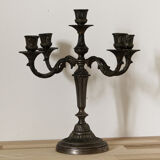 5-burner candlestick in silver bronze