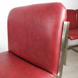 Marble design table 6 chairs 1970