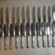 24 silver metal knives and Louis XV style stainless steel blade