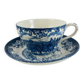 Breakfast Cup and Saucer Coaching Scenes Blue by Johnson Bros
