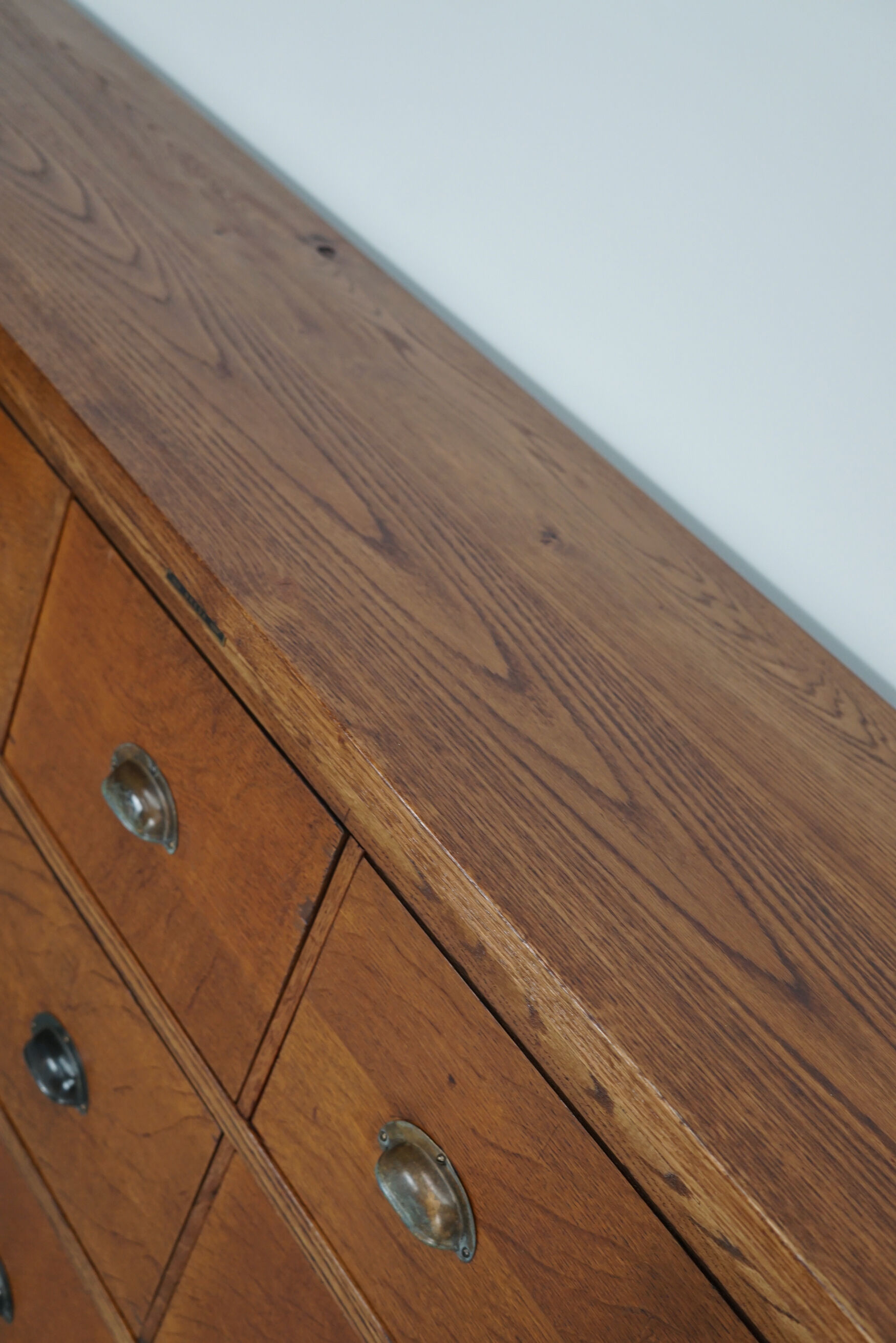 Large dutch oak apothecary cabinet, 1930s