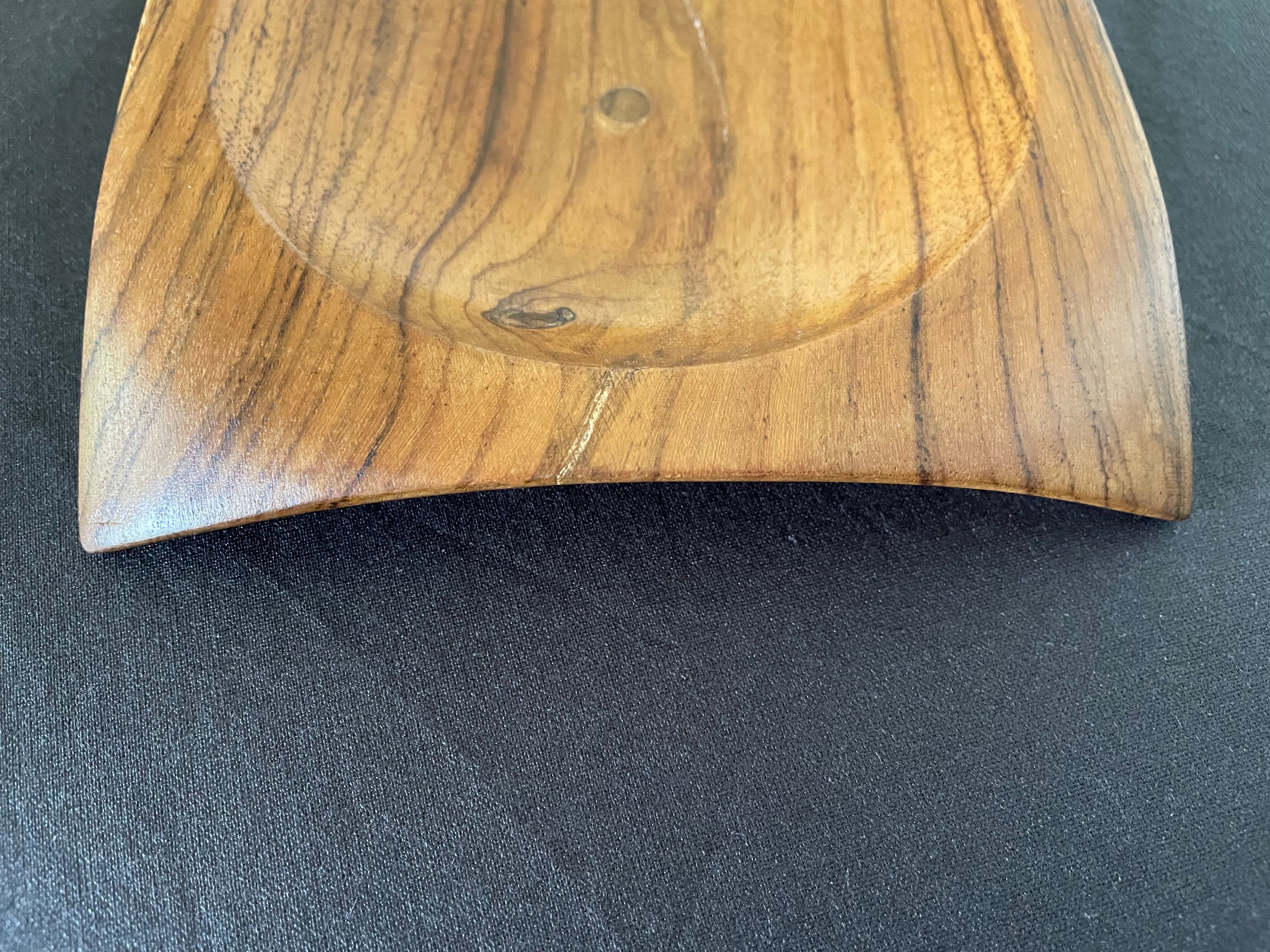 Turned wooden pocket tray