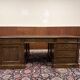 Large Classic English Oak Desk Partnerdesk
