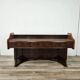 Burl wood dressing table with double glass shelf