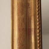 Gilded Louis Philippe mirror old with gold leaf, 126x90 cm
